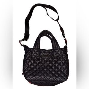 MZ Wallace Black Quilted Crossbody Bag